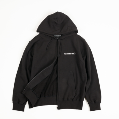 SHIMANO Big Logo Zip-up Hoodie – Black | シマノショップ